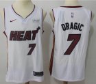 Nike Miami Heat #7 Goran Dragic white nba basketball jersey