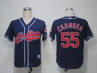 MLB Jerseys Cleveland Indians 55 Carmona Blue