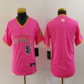 Youth Nike San Diego Padres blank pink baseball jerseys Joint Name 06