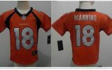 2013 New Collars Nike Denver Broncos #18 Peyton Manning Game Orange NFL Children Jerseys