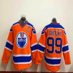 Edmonton Oilers #99 Wayne Gretzky orange hockey jersey