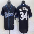 Nike Los Angeles Dodgers #34 Fernando Valenzuela black majestic baseball Jerseys Joint name -BD