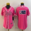 Women Nike Indianapolis Colts pink baseball jerseys Joint name-BD 01