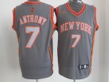 New York Knicks #7 Carmelo Anthony Gray basketball Jerseys