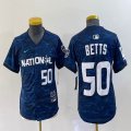 Women National League #50 Mookie Betts Nike Royal 2023 MLB All-Star Game Vapor Premier Elite Player Jersey