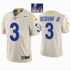 Nike Los Angeles Rams #3 Odell Beckham Jr beige color rush limited jersey