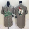 Nike Boston Celtics gray baseball jerseys Joint name-BD 01