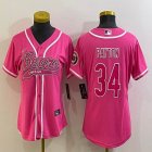 Women Nike Chicago Bears #34 Walter Payton pink baseball jerseys Joint name-BD