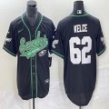 Nike Philadelphia Eagles #62 Jason Kelce black MLB jerseys Joint name-BD 01