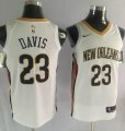 Nike new orleans pelicans Anthony Davis 23 white NBA basketball jersey-QLM