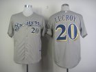 Milwaukee Brewers Jonathan Lucroy #20 gray MLB Jerseys