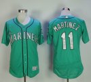 Seattle Mariners #11 Edgar Martinez green new Flexbase Authentic Collection Jersey