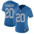 Women Nike Detroit Lions B.SANDERS 20# blue Color Rush Limited Jersey(1)