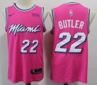 Nike Miami Heat #22 Jimmy Butler pink nba basketball jersey-S8