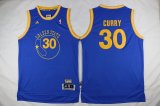 Golden State Warriors #30 Stephen Curry blue throwback nba basketabll Jersey