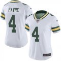 Women Green Bay Packers #4 Brett Favre Nike white Color Rush Limited Jersey