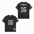 Oakland Raiders #16 Jim Plunkett Black Throwback NFL Jersey-SG