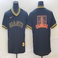 San Francisco Giants blank black majestic baseball jerseys big logo-BD