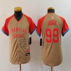 Youth Nike New York Yankees #99 Aaron Judge Cream 2024 MLB All-Star jersey 04