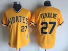 Pittsburgh Pirates #27 Kent Tekulve yellow throwback mlb jersey