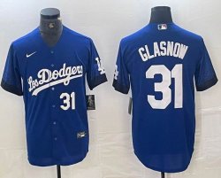 Nike Dodgers #31 Tyler Glasnow blue fashion MLB baseball jerseys 03