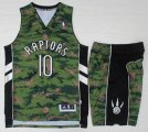 Toronto Raptors DeMar DeRozan 10# green camo adidas NBA Suits -LT