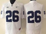 Youth Penn State Nittany Lions #26 Saquon Barkley white college jersey