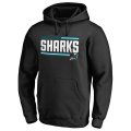 Men's San Jose Sharks Fanatics Branded Black Iconic Collection On Side Stripe Pullover Hoodie