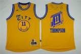 Golden State Warriors #11 Klay Thompson The City yellow nba basketabll Jersey