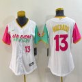 Women Women Nike San Diego Padres #13 Manny Machado white majestic baseball jerseys -BD