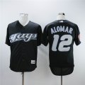 Toronto Blue Jays #12 Roberto Alomar black majestic baseball jersey