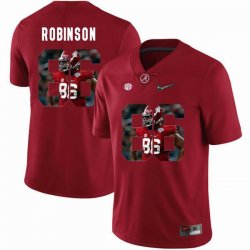 Custom Alabama Crimson Tide #86 A\'Shawn Robinson red fashion college football jersey