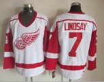 Detroit Red Wings #7 Ted Lindsay white Throwback CCM nhl Jerseys