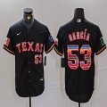 Nike Texas Rangers #53 Adolis Garcia black fashion majestic baseball jerseys -BD