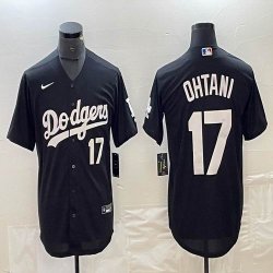 Los Angeles Dodgers #17 Shohei Ohtani Nike black majestic baseball Jersey 03