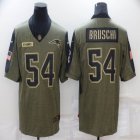 Nike Patriots #54 Elite Tedy Bruschi green 2021 Salute to Service Limited Jersey