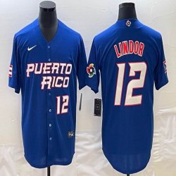 Puerto Rico Baseball Francisco Lindor White 2023 World Baseball Classic Replica Player Jersey 11