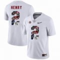 Custom Alabama Crimson Tide #2 Derrick Henry white College Color Rush Limited Jerseys