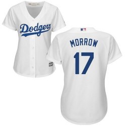 Women Los Angeles Dodgers #17 Morrow white majestic baseball jersey