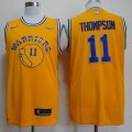 Nike Golden State Warriors #11 Klay Thompson yellow basketball jerseys-LC