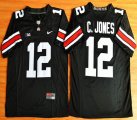 2015 Ohio State Buckeyes Cardale Jones 12 NCAA Football Jersey - Black