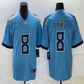 Nike Titans #8 Will Levis Skyblue Color Rush Limited Jersey -BD