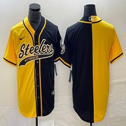 Nike New Orleans Saints black yellow splits baseball jerseys Joint name-BD 02