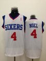 Philadelphia 76ers Nerlens Noel 4# white NBA Jersey