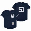 New York Yankees black throwback baseball jersey-SG