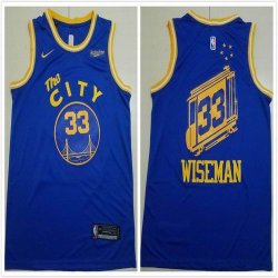 Nike Golden State Warriors #33 James Wiseman blue nba jersey-TY