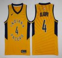 Nike Indiana Pacers #4 Victor Oladipo yellow NBA basketball Jerseys-LT