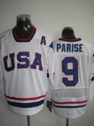 2010 Team USA Olympic #9 Parise white Jerseys