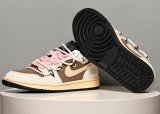 Women 2023 Air Jordan 1 basketball Shoes white brown black