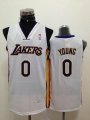 Los Angeles Lakers #0 Nick Young white adidas nba jerseys